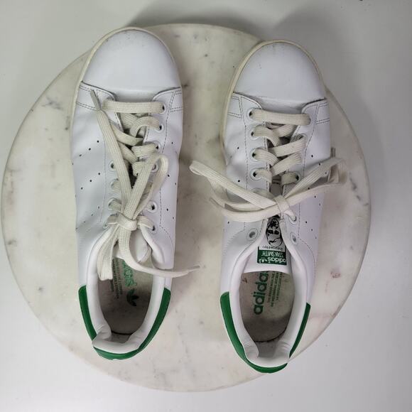 Adidas Stan Smith Leather Sneakers Mens 8.5 White Green Lace Up Casual Tennis main image 5